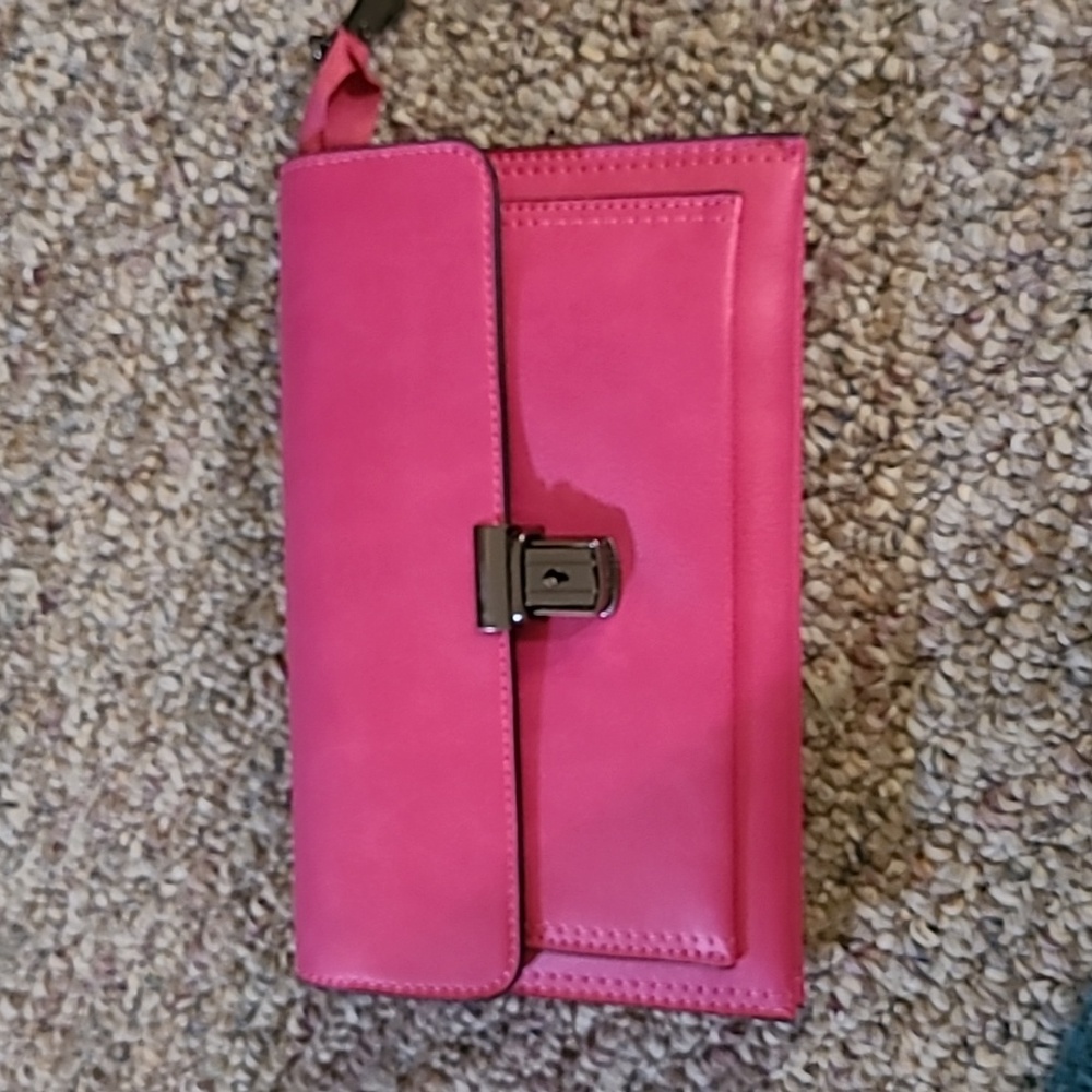 Hot pink wristlet/crossbody